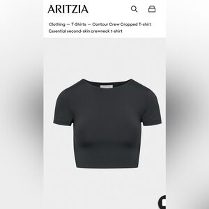 Aritzia Babaton Black Crop Top
